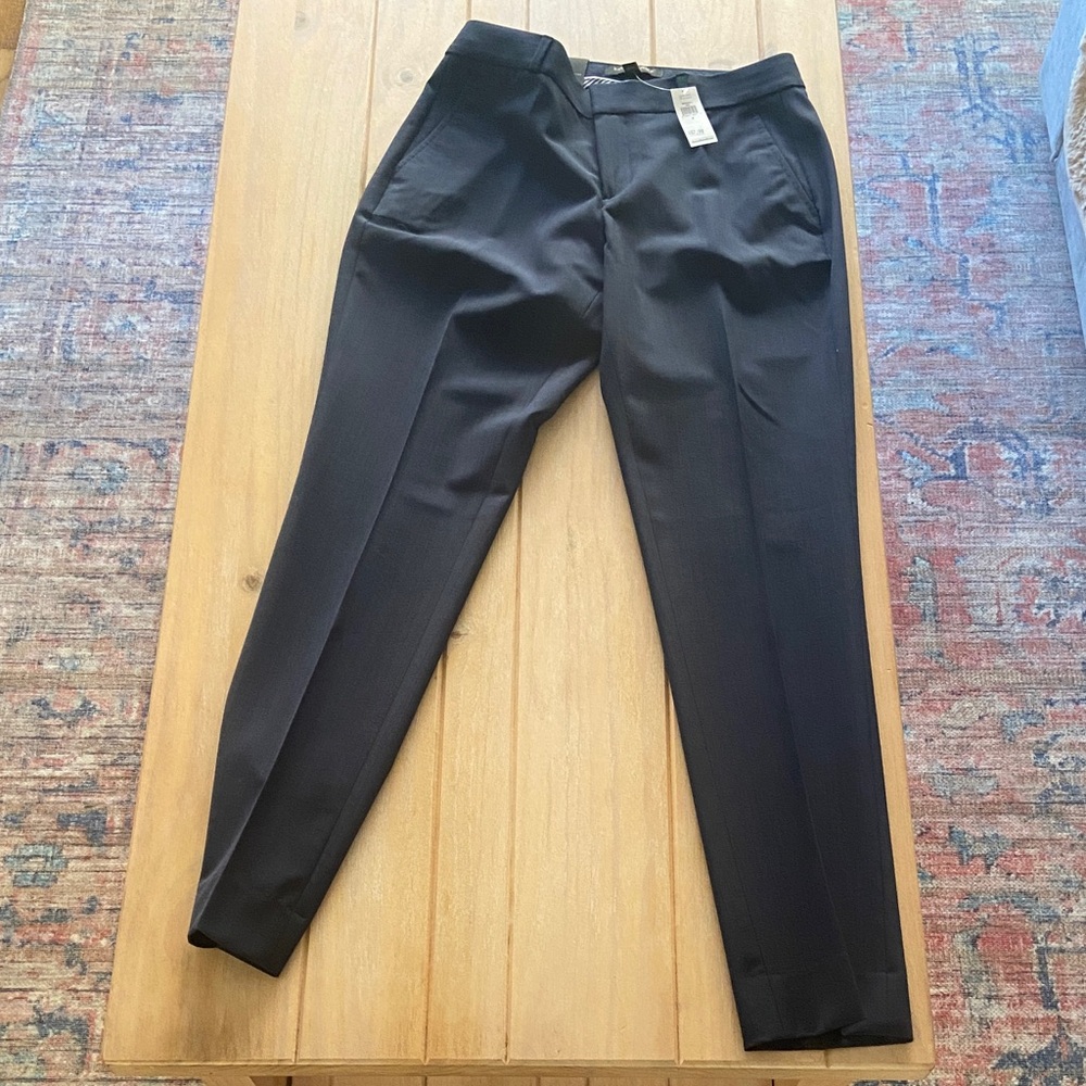 Banana Republic Curvy Ryan Machine-Washable Italian Wool Trousers: Navy NWT